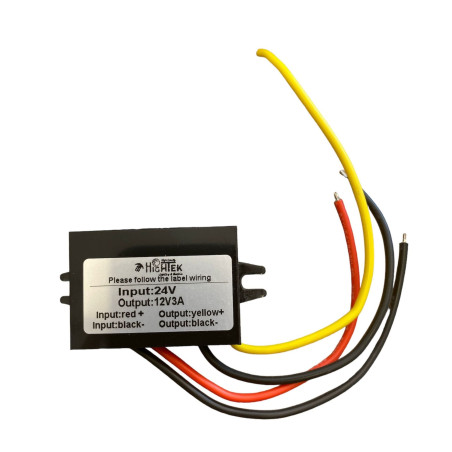24 V→12 V 3 A Plastik Kasa DC‑DC Konvertör – 36 W, Kompakt & IP68 Seçe