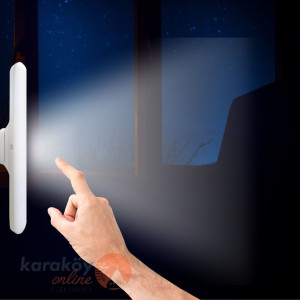 Hightek Şarjlı Kablosuz LED Aplik – Micro‑USB, 3 Renk Dim LED, Mıknatı