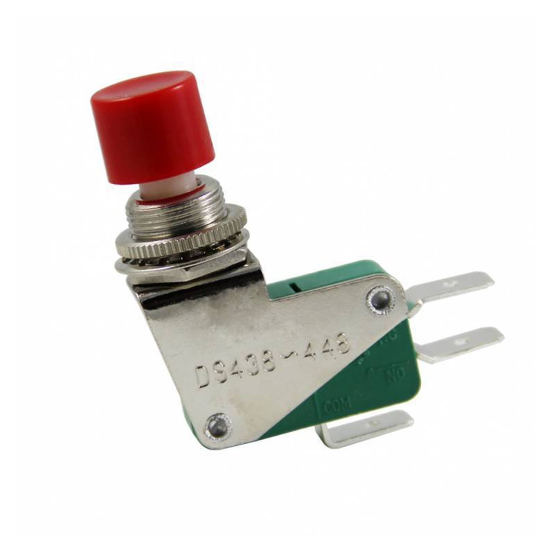 IC176E MİCRO SWITCH BASMALI DS-438 KIRMIZI BUTONLU 12 MM