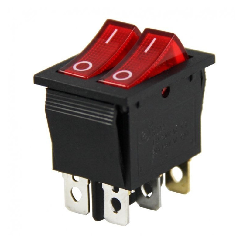 IC101 İKİLİ IŞIKLI ANAHTAR ON-OFF 6P