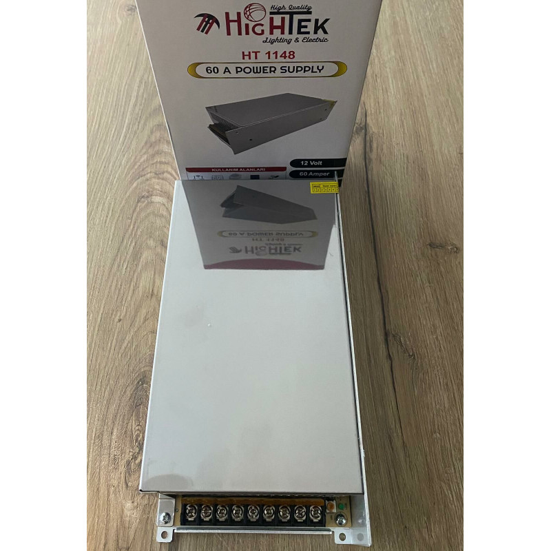 12 V 60 A Metal Kasa Trafo – 720 W, Güçlü & Kararlı Güç Kaynağı