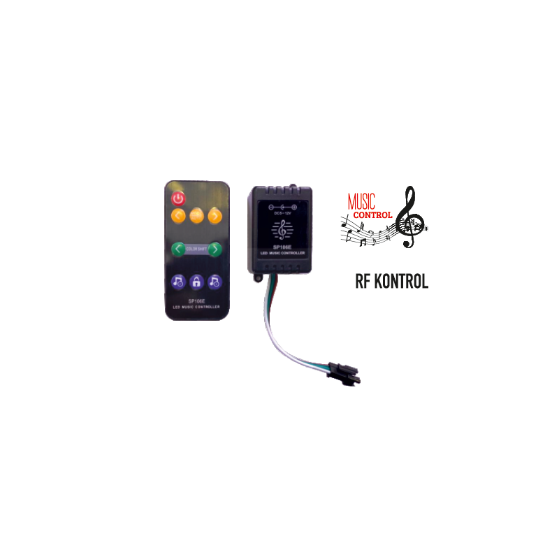 5V-24V 6 AMPER PİXEL SESLİ VE BLUETOOTHLU KONTROL KUMANDASI