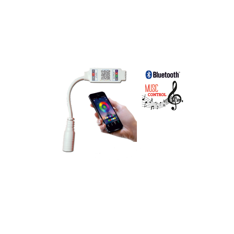 5V-24V 6 AMPER MİNİ RGB SESLİ VE BLUETOOTHLU KONTROL KUMANDASI