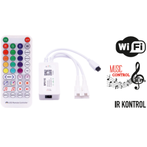 5V-24V SP511E PİXEL ÇİFT ÇIKIŞLI RGB WİFİLİ SESE DUYARLI LED KONTROL D