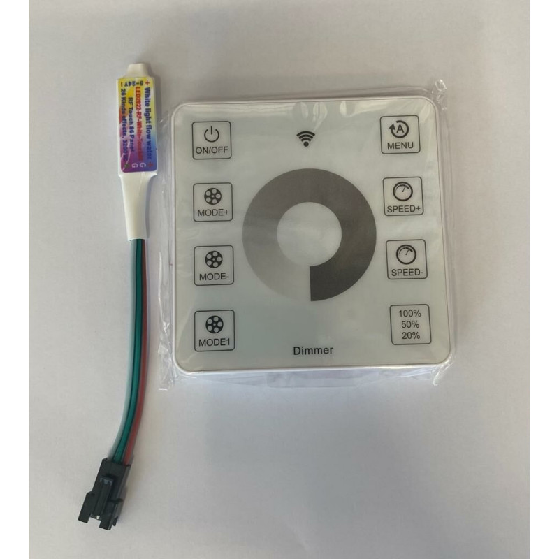 Tek Renk Pixel Şerit LED Kontrol Kumandası – 12–24 V, RF Kablosuz, 204