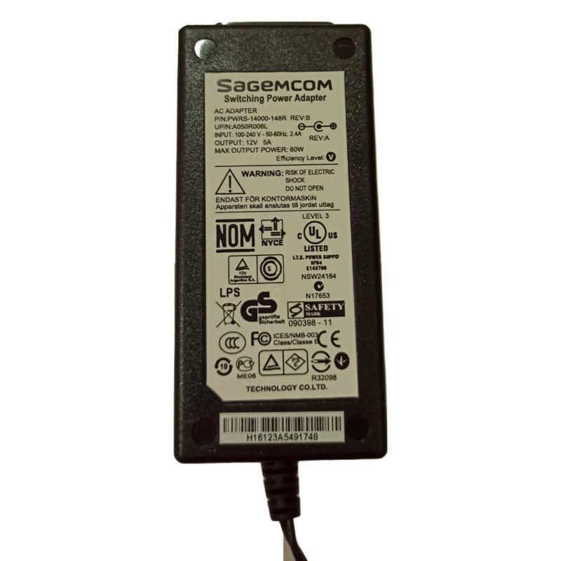12V- 5 AMPER SAGEMCOM LAPTOP KASA ADAPTÖR A KALİTE
