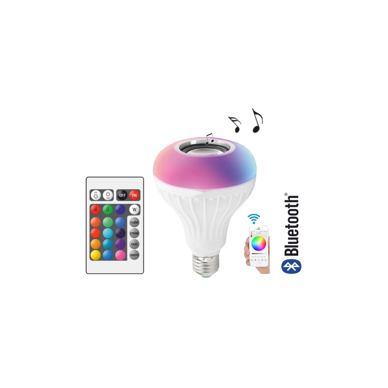 12W RGB Bluetooth Hoparlör Ampul
